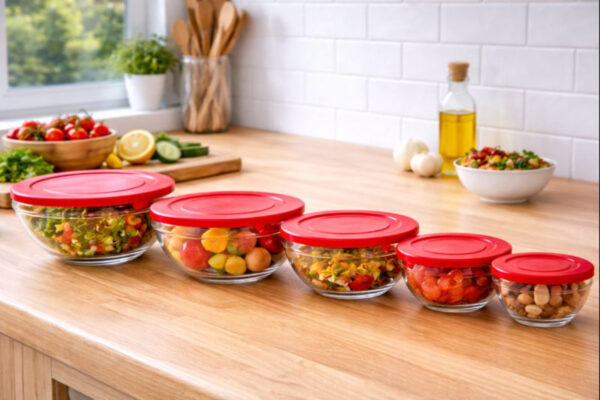 5-piece glass bowl set
