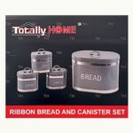 Ribbon 4-piece bread bin and canister set