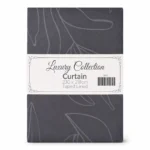 Luxury Collection Petal Charcoal Curtain – 230 × 218cm Taped Lined Curtain