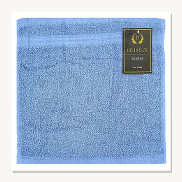 Bristol Egyptian Face Cloth Denim Blue 30x30cm – Denim blue face cloth from the Bristol Egyptian towel collection
