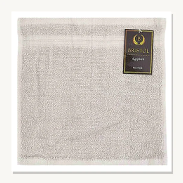 Bristol Egyptian Face Cloth Grey 30x30cm – Grey face cloth from the Bristol Egyptian towel collection