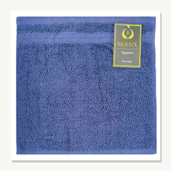 Bristol Egyptian Face Cloth Navy 30x30cm – Navy face cloth from the Bristol Egyptian towel collection