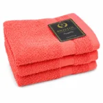 Bristol Guest Towel Coral 30x50cm – Coral Bristol Luxury Towels Egyptian guest towel sold individually