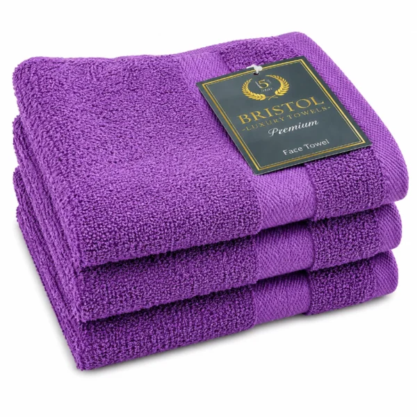 Bristol Guest Towel Purple 30x50cm – Purple Bristol Luxury Towels Egyptian guest towel sold individually