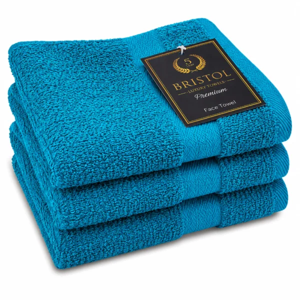 Bristol Guest Towel Teal 30x50cm – Teal Bristol Luxury Towels Egyptian guest towel sold individually