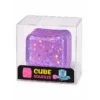 Cube Squeeze Glitter Squishy Toy with reflective glitter in assorted colours