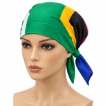 South African Bandana 55x55cm worn on display mannequin front view