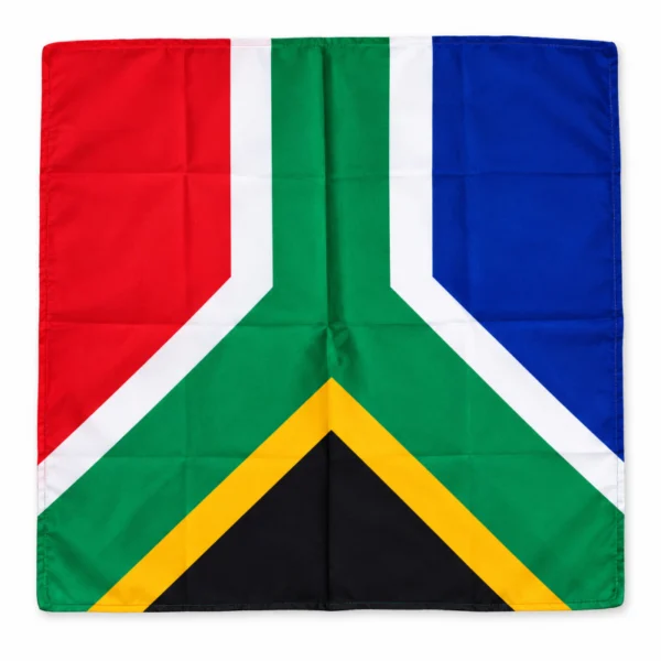 South African Bandana 55x55cm laid open showing South African flag design