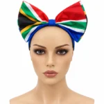 South African bow headband shown from the front while worn